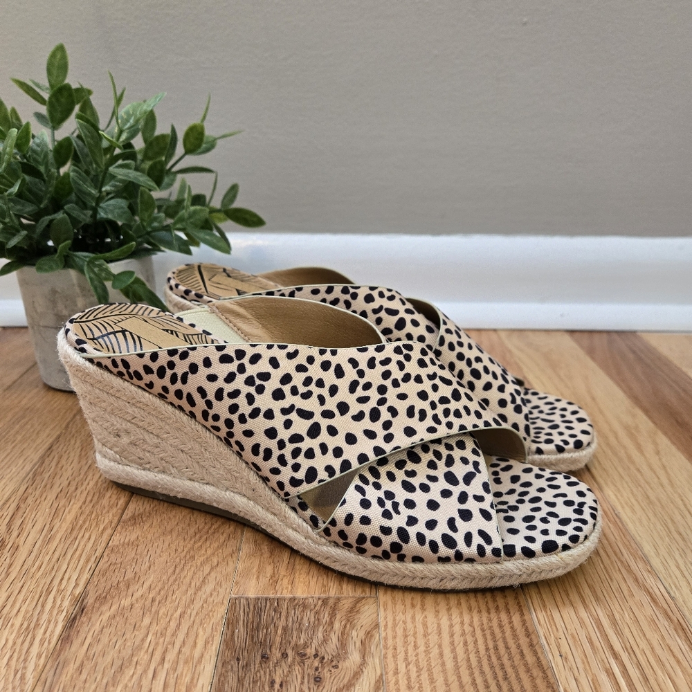 Denver Hayes Animal Print Wedge Heel Sandals